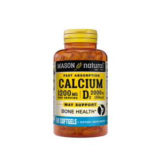 Mason Natural Calcium + Vit D3 60 Softgels 1618-60