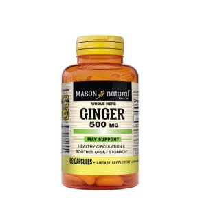Mason Natural Ginger 500mg 60 capsules 1139-60A