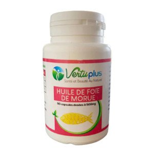 Vertu plus Huile de foie de morue 500mg 90 capsules