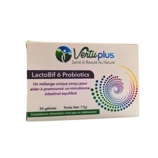 Vertu plus lactobif 6 probiotics 30 gelules
