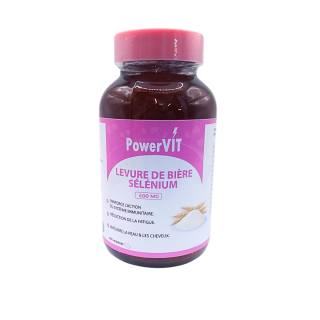 Powervit Levure de Biere Selenium 400mg 400gelules