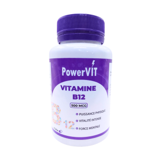 Powervit Vitamine B12 500MCG 60gelules