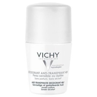 Vichy Déodorant Roll-On Anti-Transpirant Peau Sensible ou Épilée 48h – 50ml