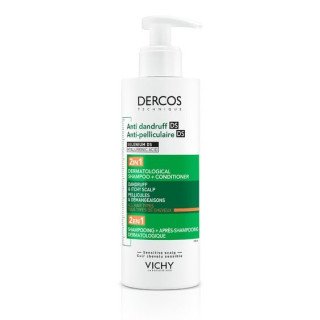 Vichy Dercos DS Shampoing 2en1 Démêlant Traitant Anti-Pelliculaire Cuir Chevelu Sensible Sélénium – 200ml